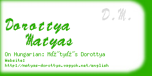 dorottya matyas business card